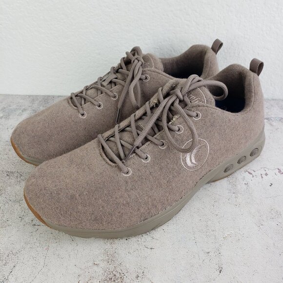 Therafit Men's Wool Runner Shoe Comfort Arch Support in Tan Taupe size 10.5 - Picture 1 of 12